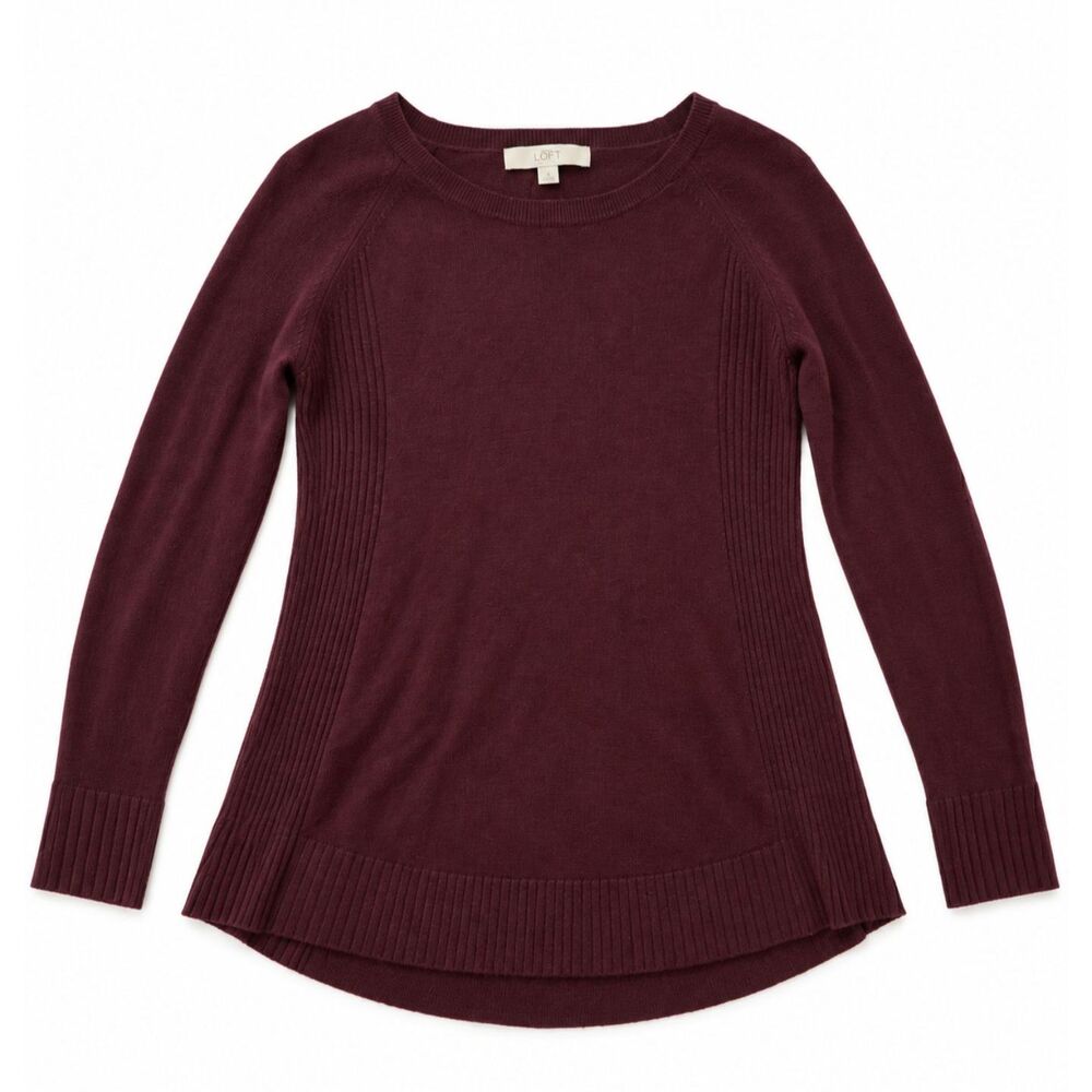Loft Womens Ribbed Long Sleeve Top